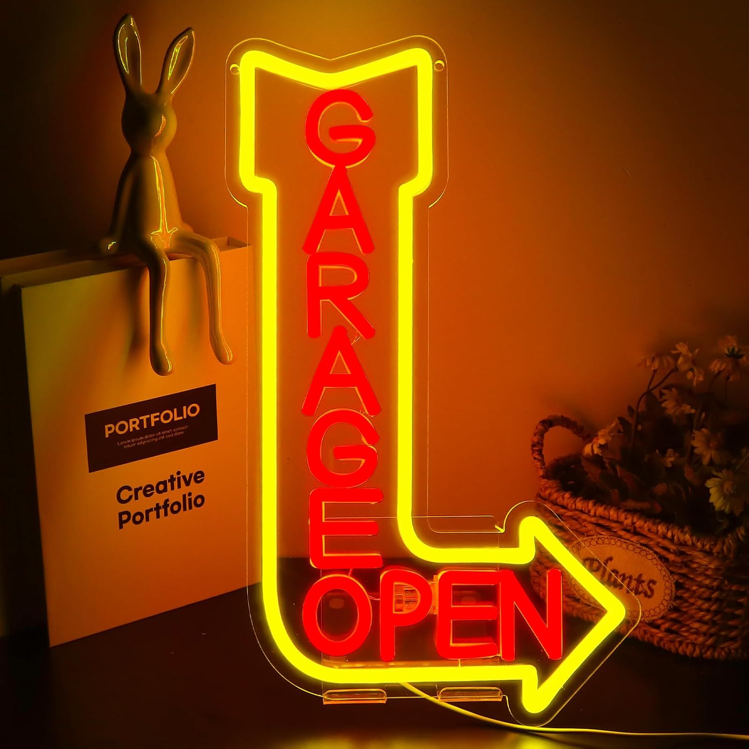 Auto Repair Shop Open - ﻿ Garage Open Neonschild USB-betriebenes LED-Licht