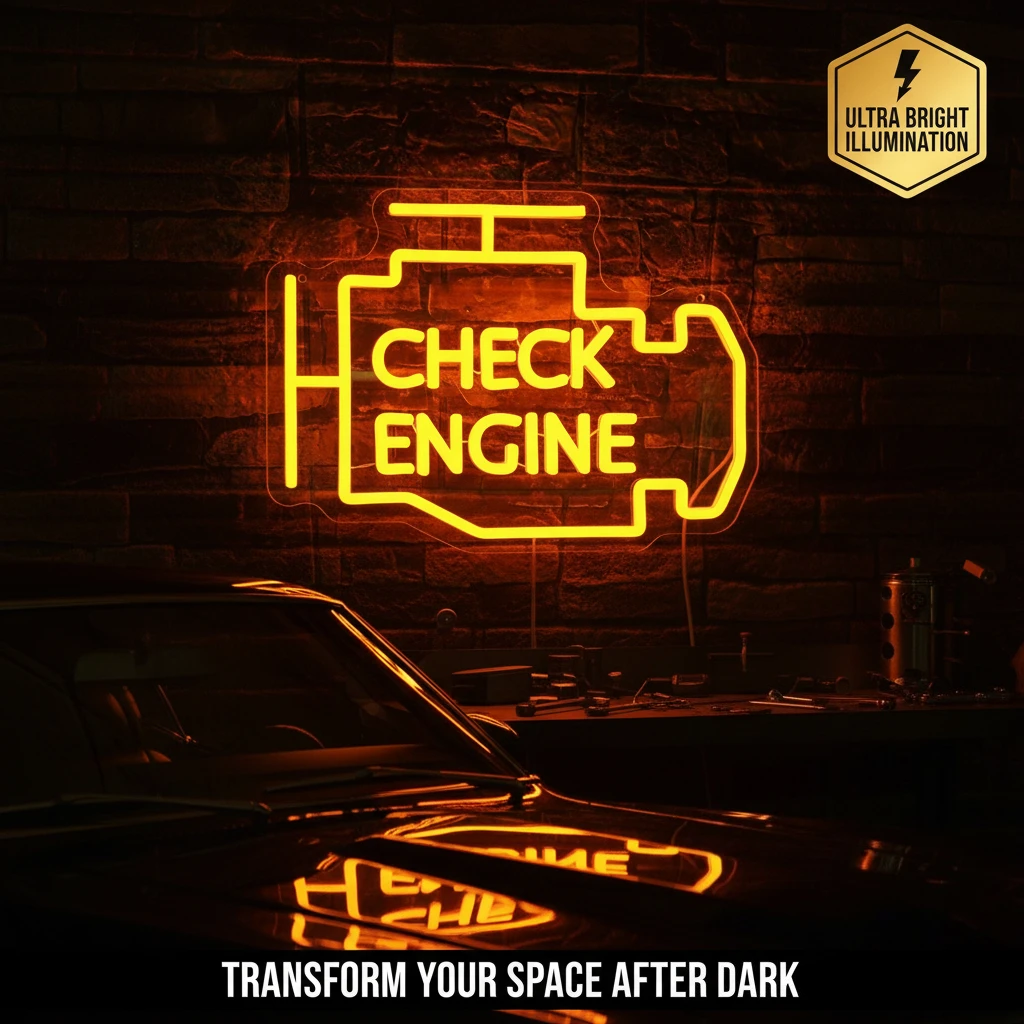 Check Engine Neon-LED-Licht –  – Auto Repair Shop Open Bewertung und Preis