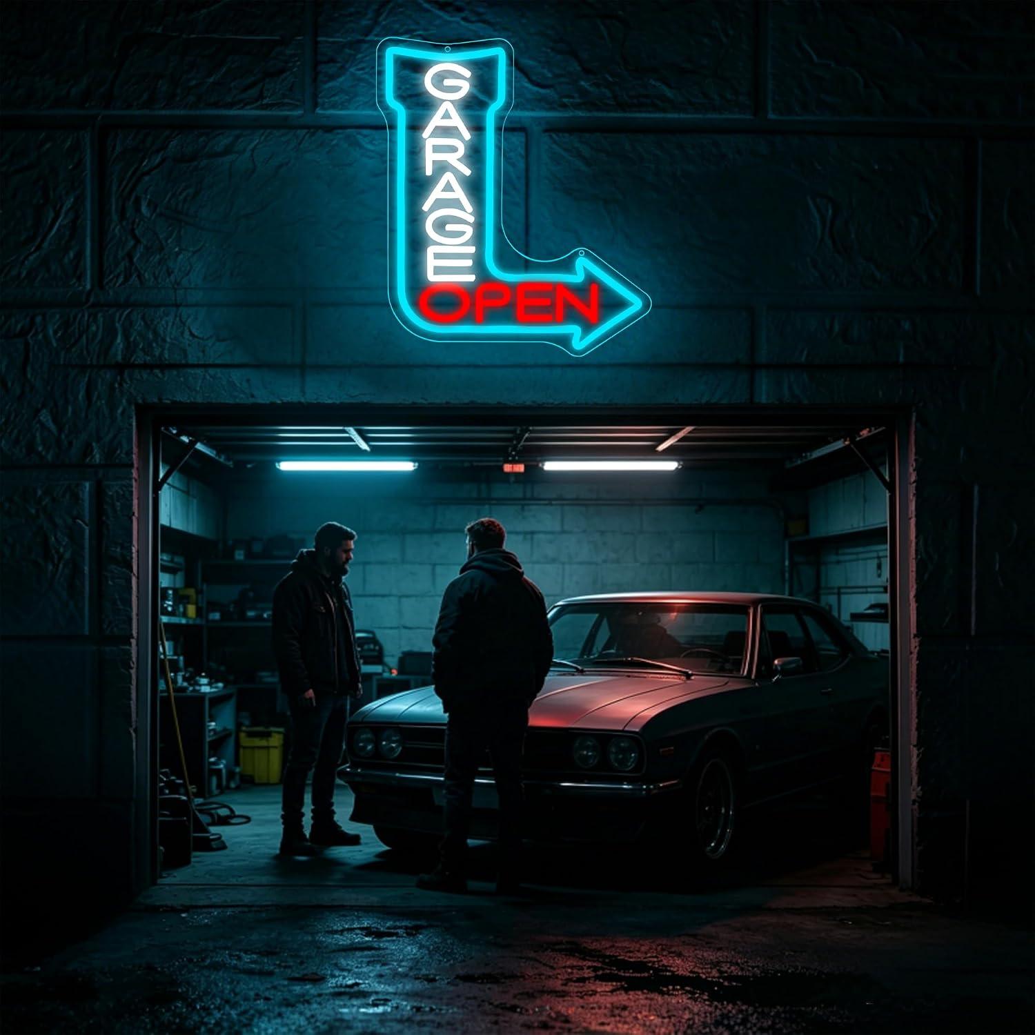 Garage Open Pfeil-Neonschild U – Auto Repair Shop Open Bewertung und Preis